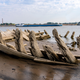 The Rhine is so low, that this shipwreck emerged from the receding waters. If water levels continue to drop, shipping will be severely impacted.